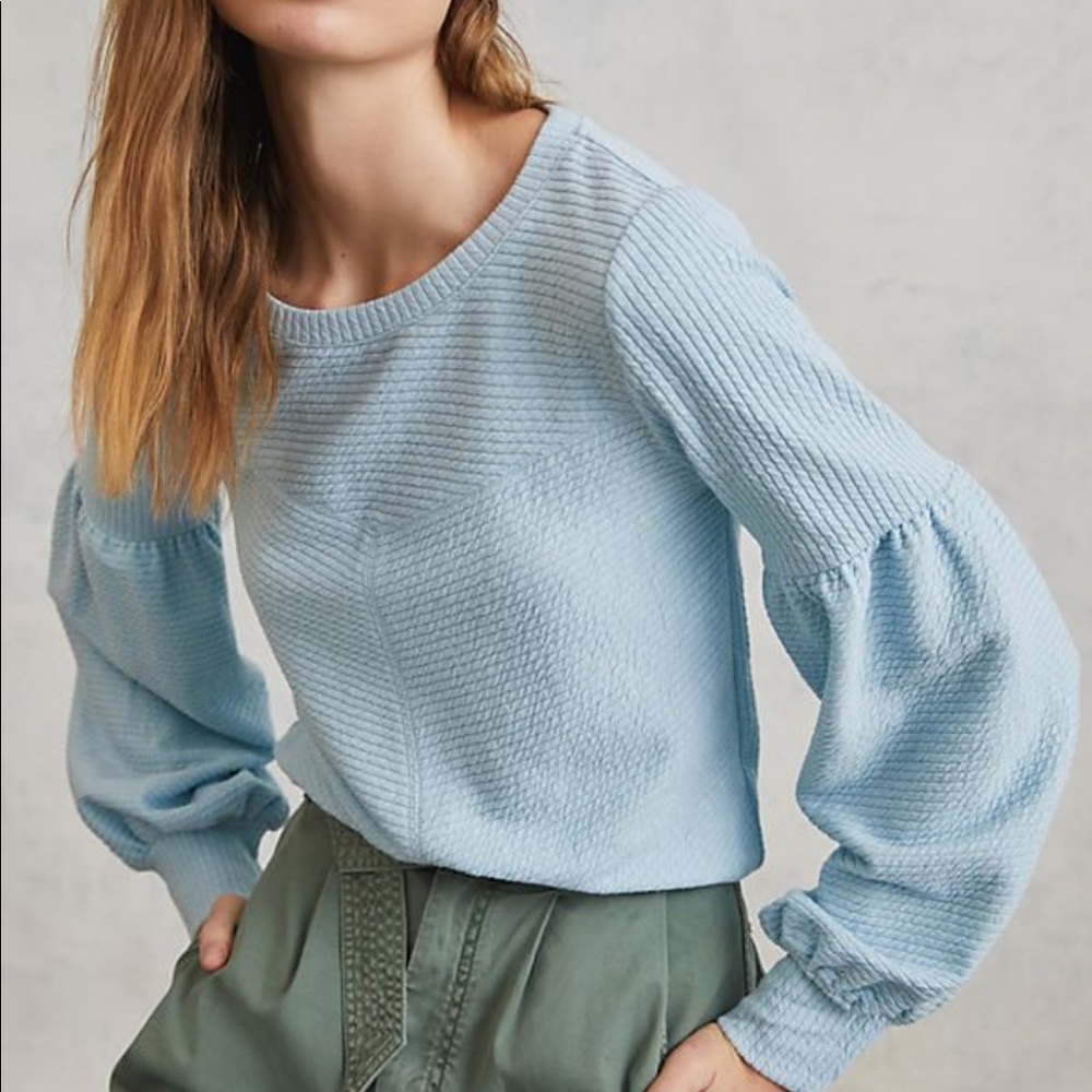 Anthropologie Bayleigh Blouse size Small in Blue